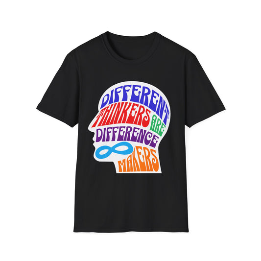 "Different Thinkers Are Difference Makers" Adult T Shirt