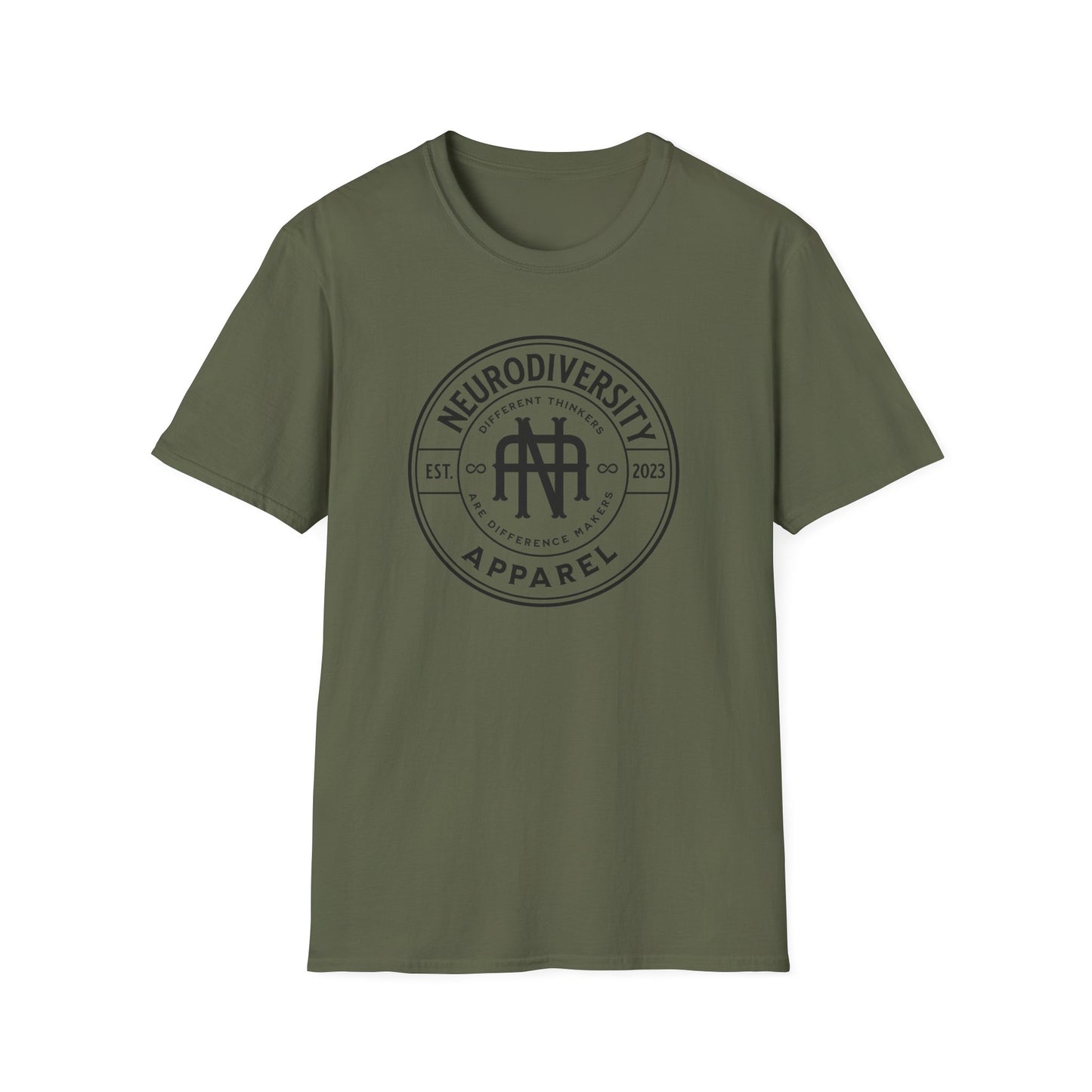 "Neurodiversity Apparel" Badge Adult T Shirt