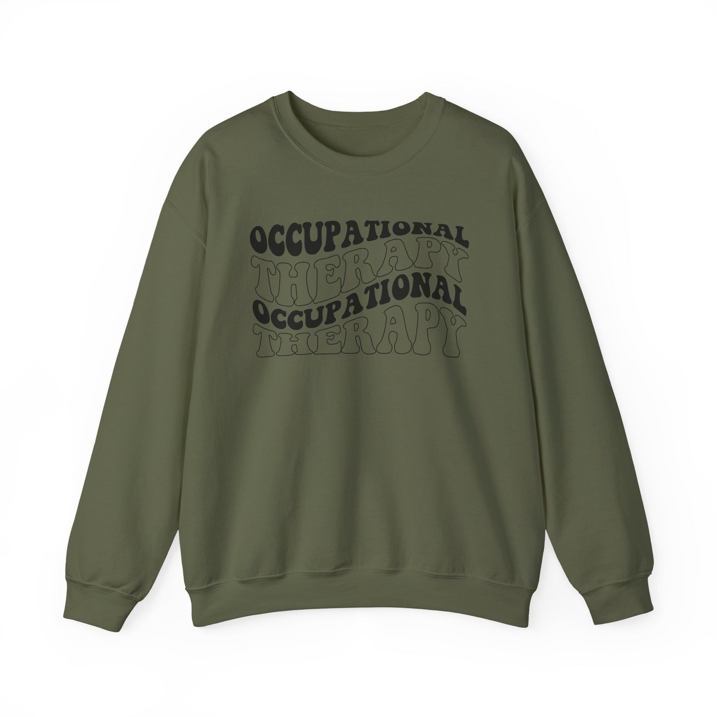 "OCCUPATIONAL THERAPY WAVY" CREWNECK