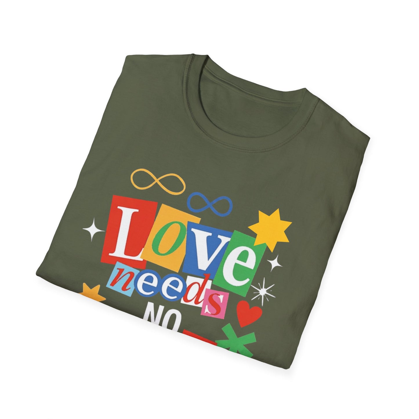 "Love Needs No Words"  Adult T-Shirt