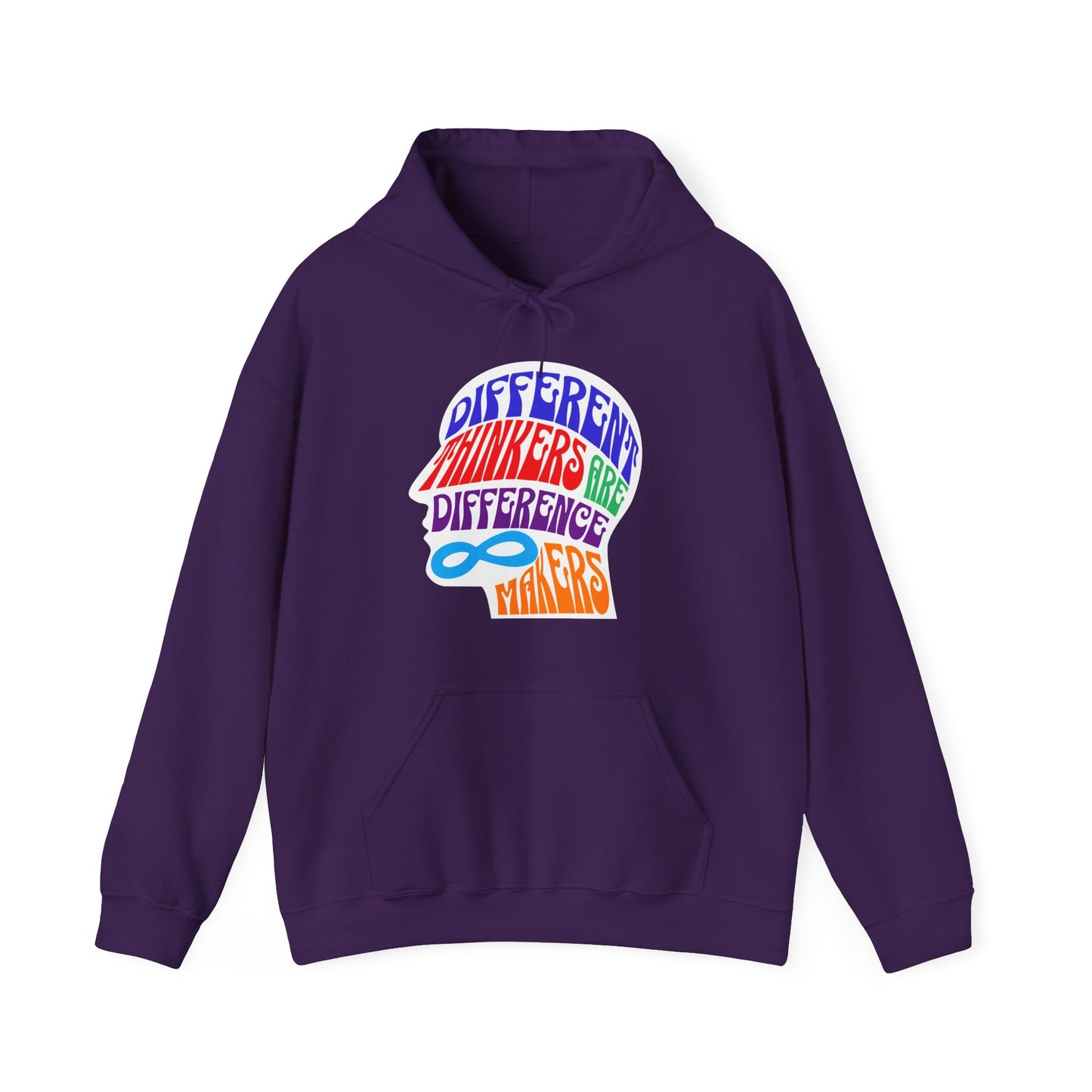"DIFFERENT THINKER ARE DIFFERENCE MAKERS HEAD" Adult Hoodie