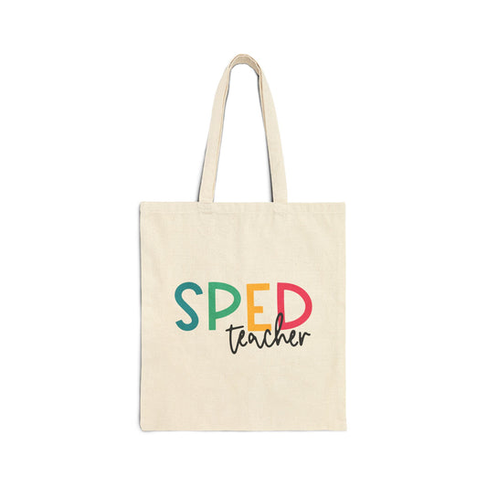 SPED Teacher Cotton Canvas Tote