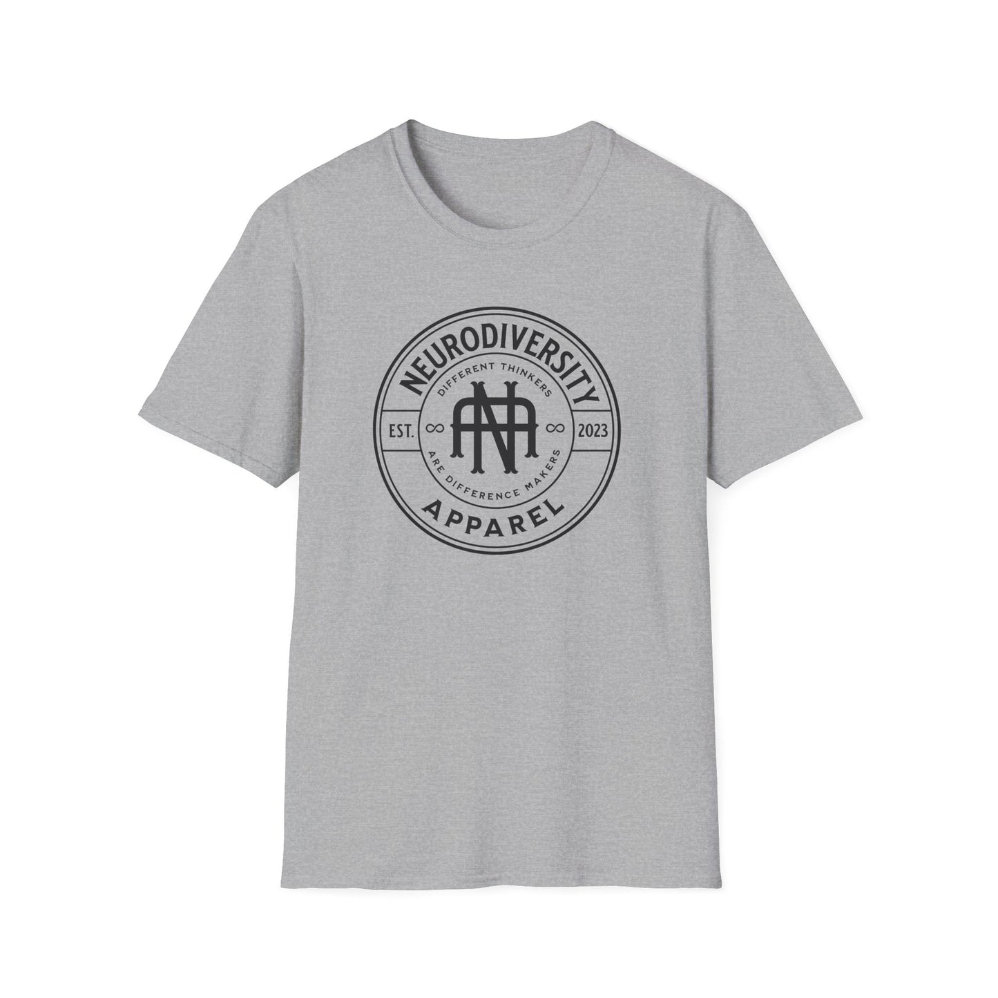 "Neurodiversity Apparel" Badge Adult T Shirt