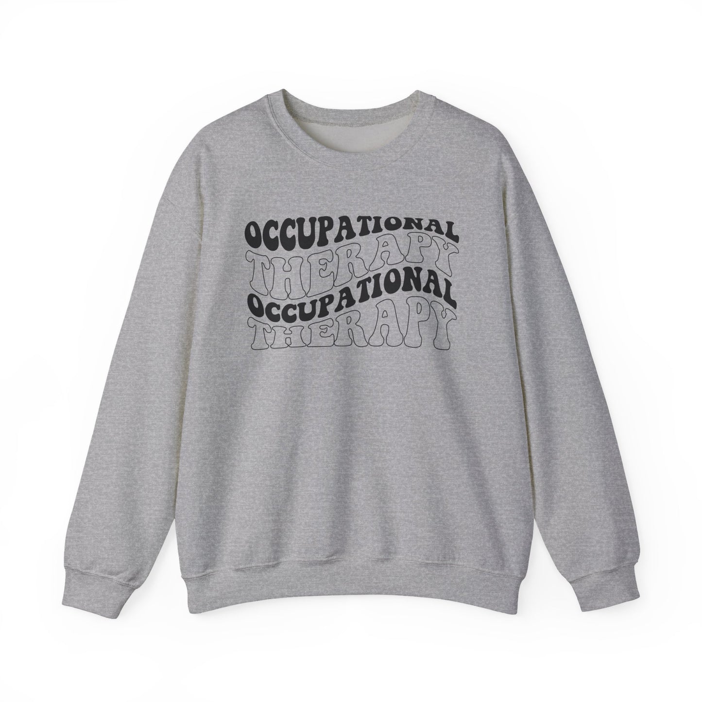 "OCCUPATIONAL THERAPY WAVY" CREWNECK