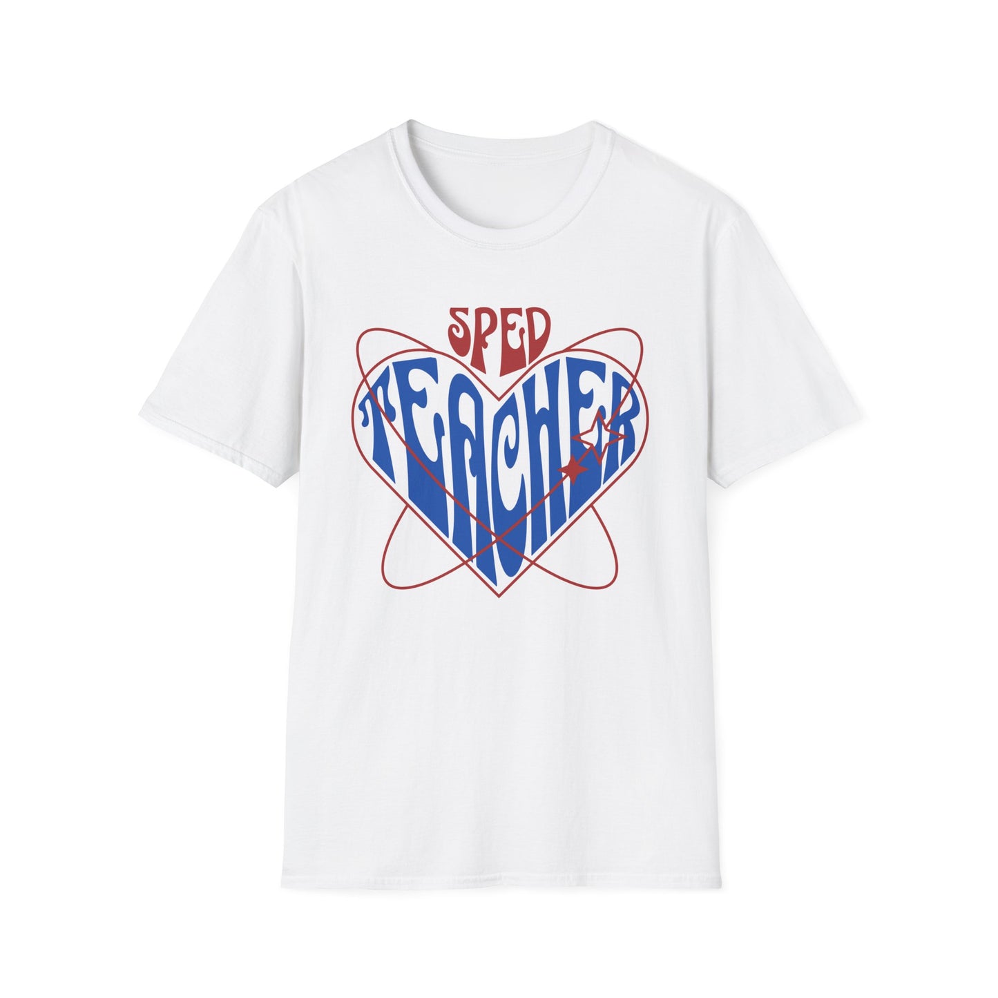 "SPED TEACHER HEART" Adult T-Shirt
