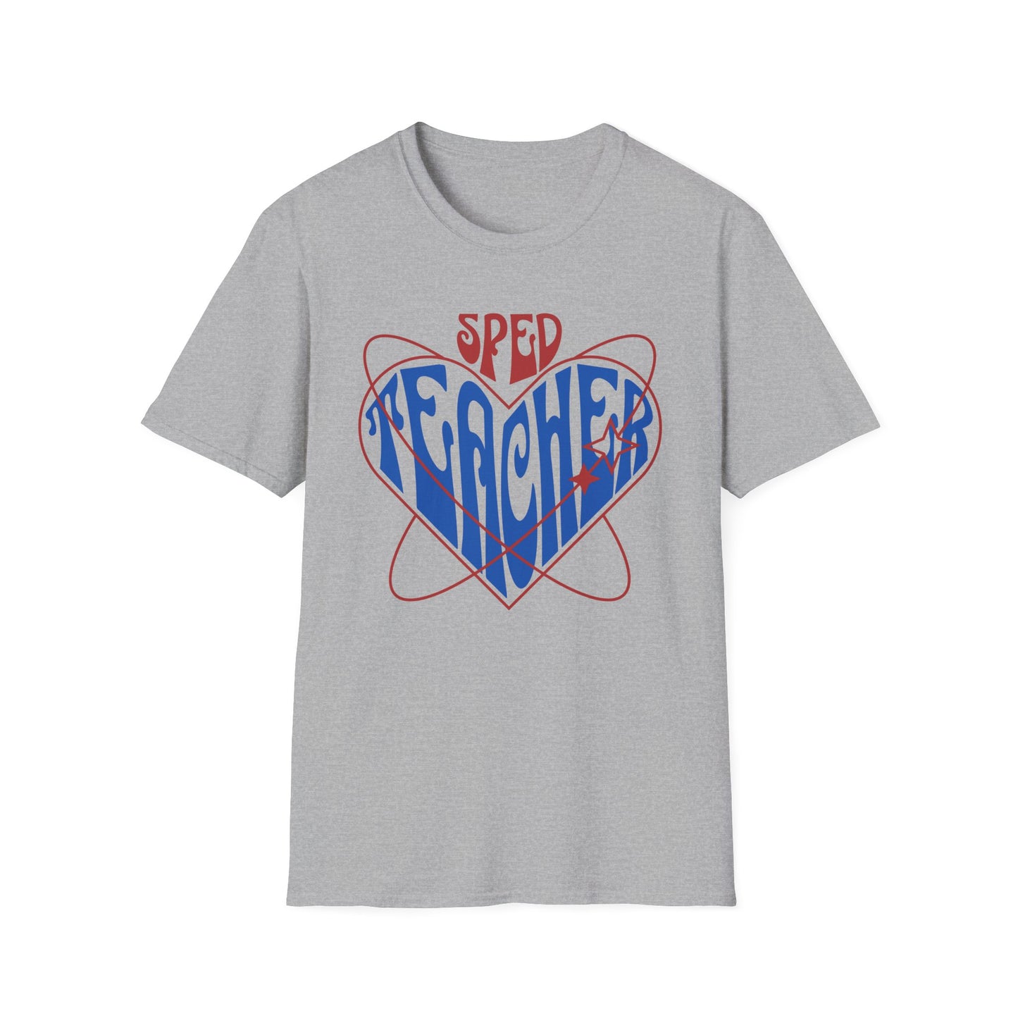 "SPED TEACHER HEART" Adult T-Shirt