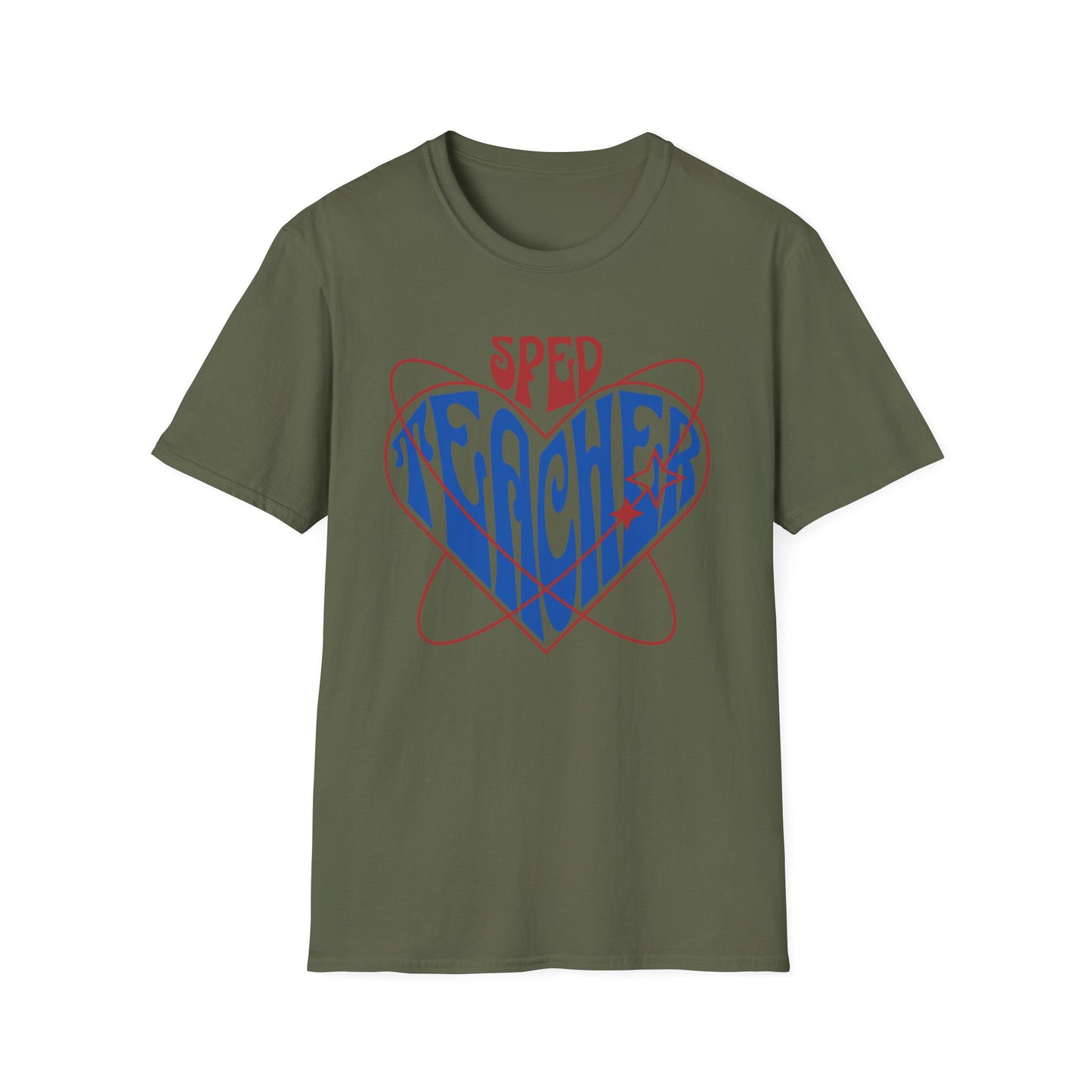 "SPED TEACHER HEART" Adult T-Shirt
