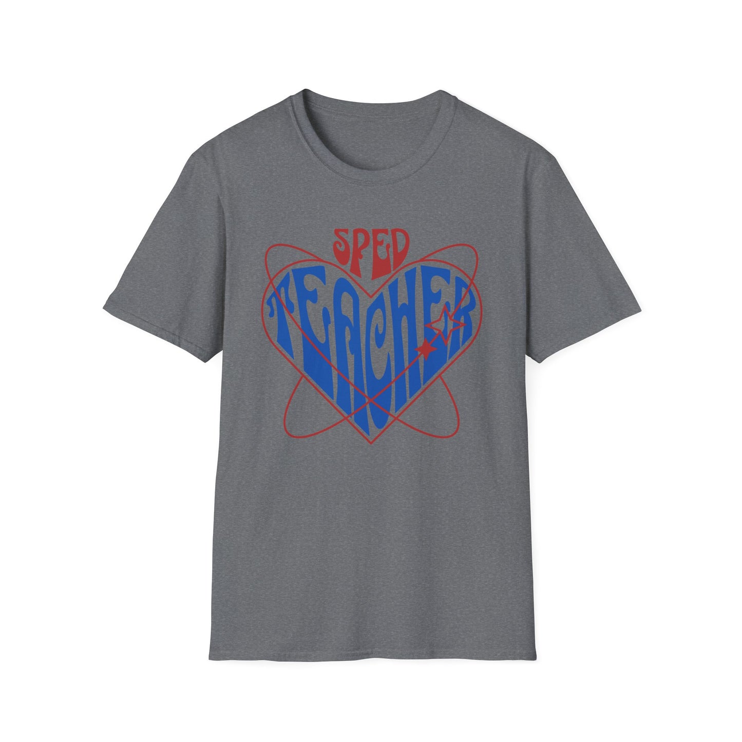 "SPED TEACHER HEART" Adult T-Shirt