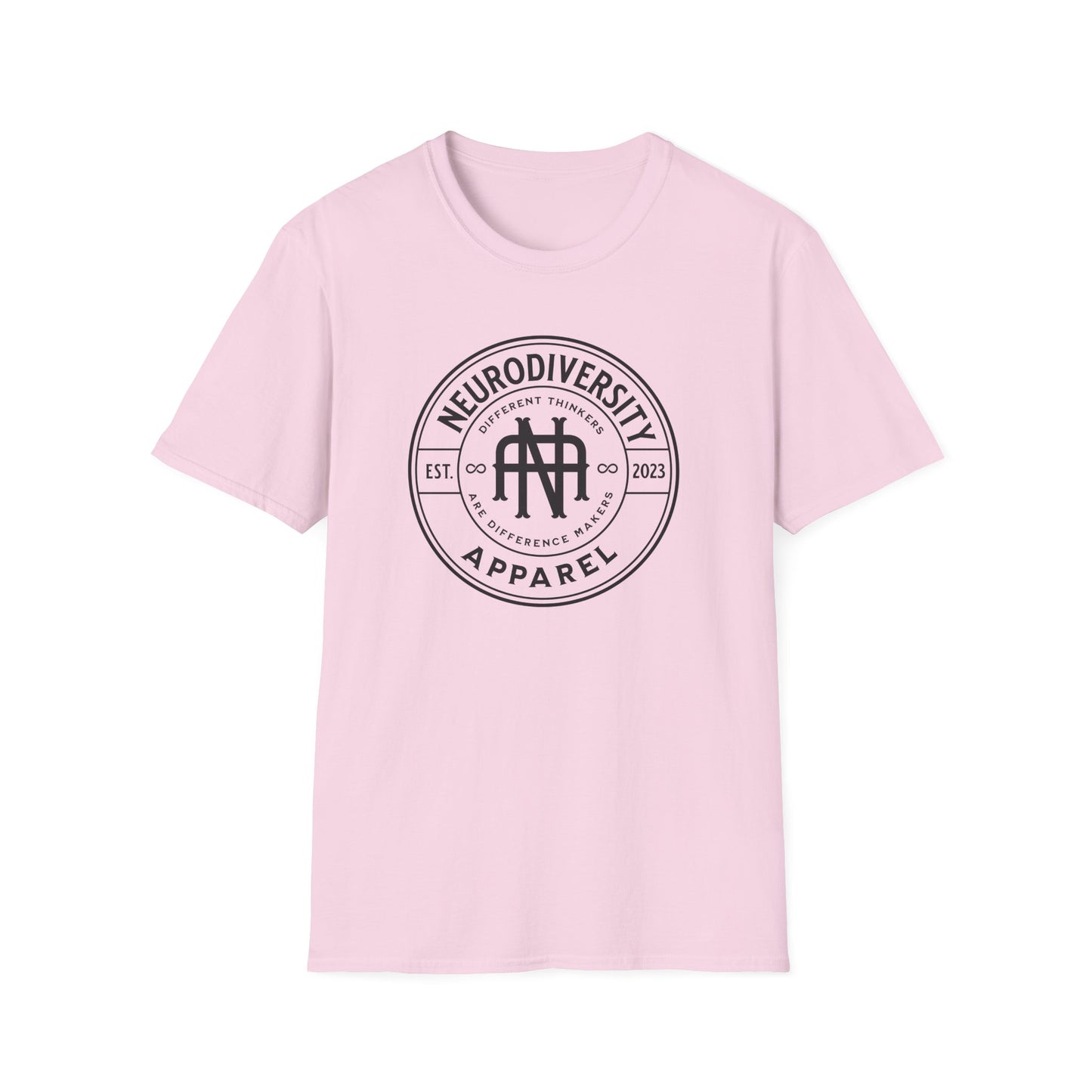 "Neurodiversity Apparel" Badge Adult T Shirt