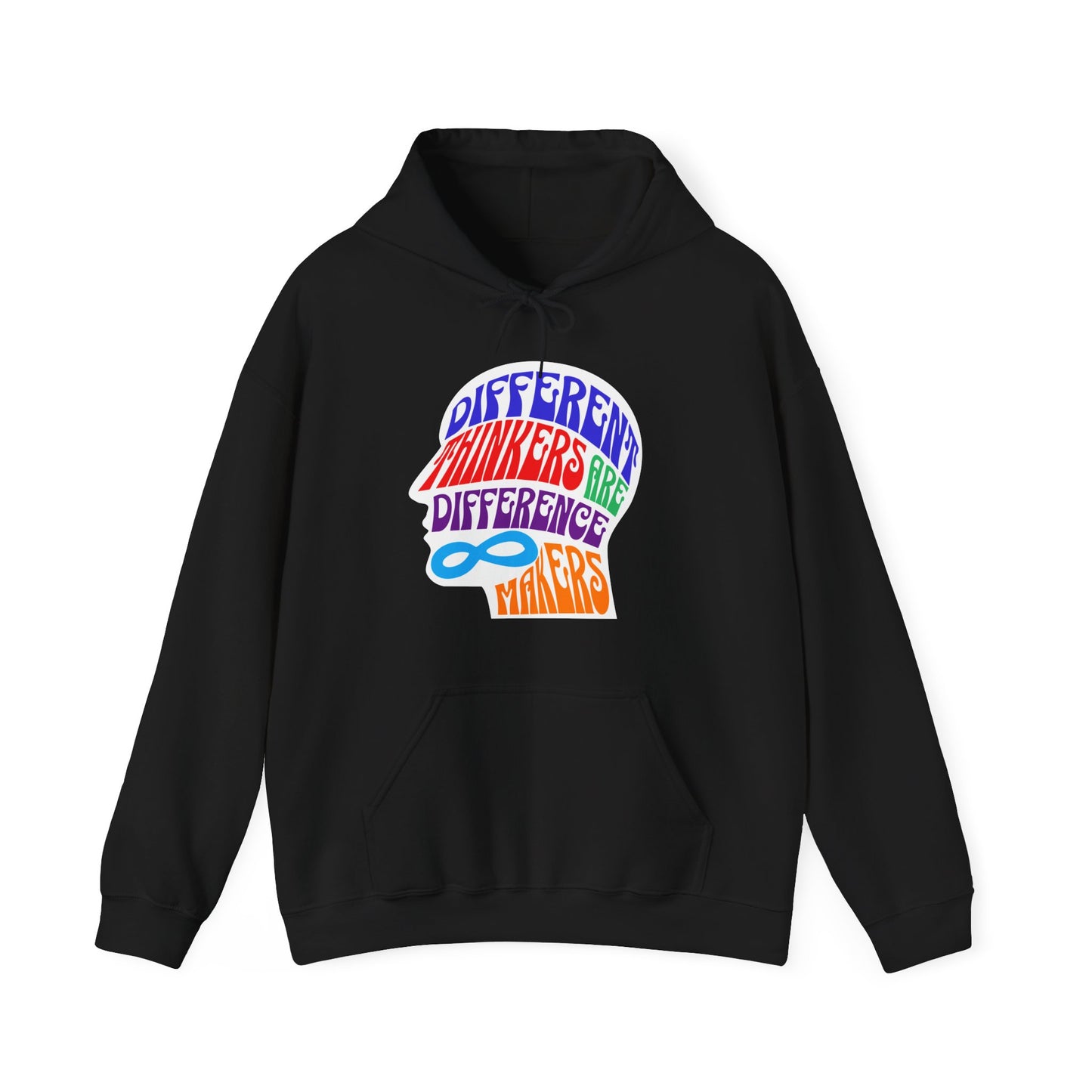 "DIFFERENT THINKER ARE DIFFERENCE MAKERS HEAD" Adult Hoodie