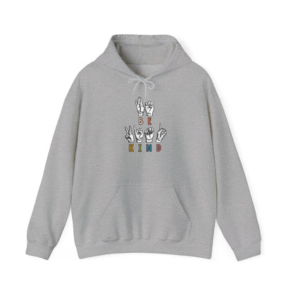 Be Kind Hoodie — ASL Sign Language Graphic Hooded Sweatshirt