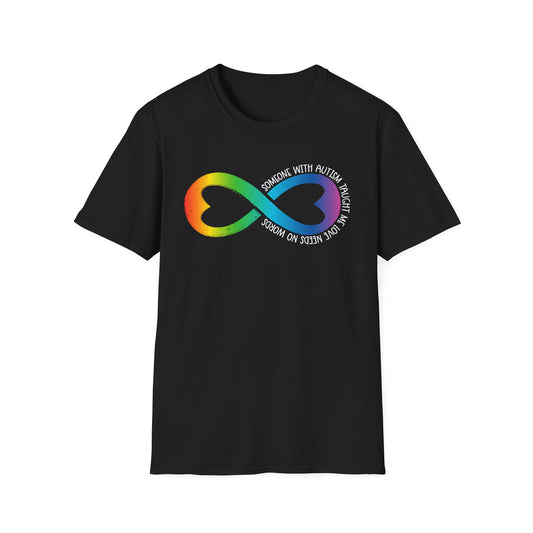 "Love Needs No Words" Infinity Heart Adult T Shirt